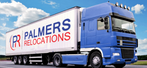 truck with palmers relocations logo on the side