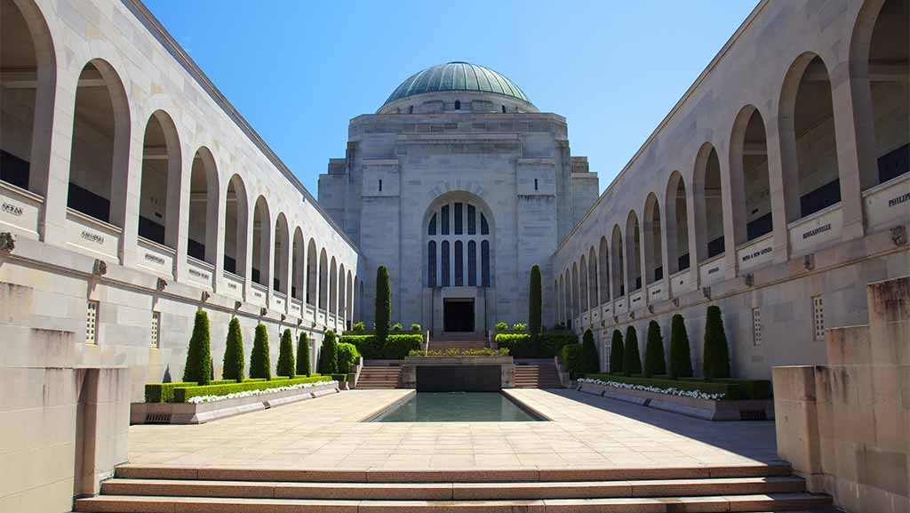 byzantine style Australian war memorial in ACT