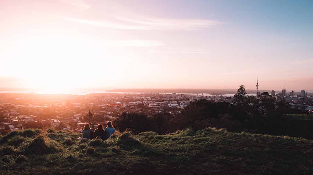 view of auckland new zealand from mount eden