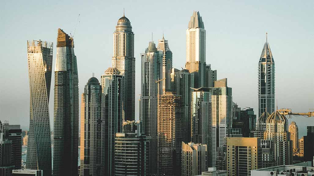 Skyline buildings in dubai UAE